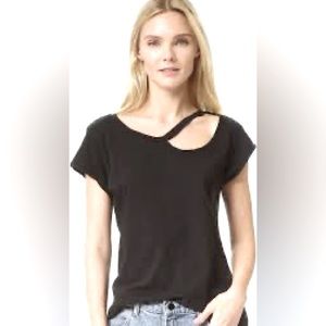 LNA Stonewashed Distressed Black Tee